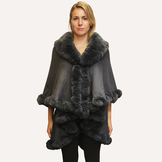 Cape With Faux Fur