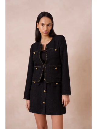 Attentif Black Tweed Jacket CLAUDETTE