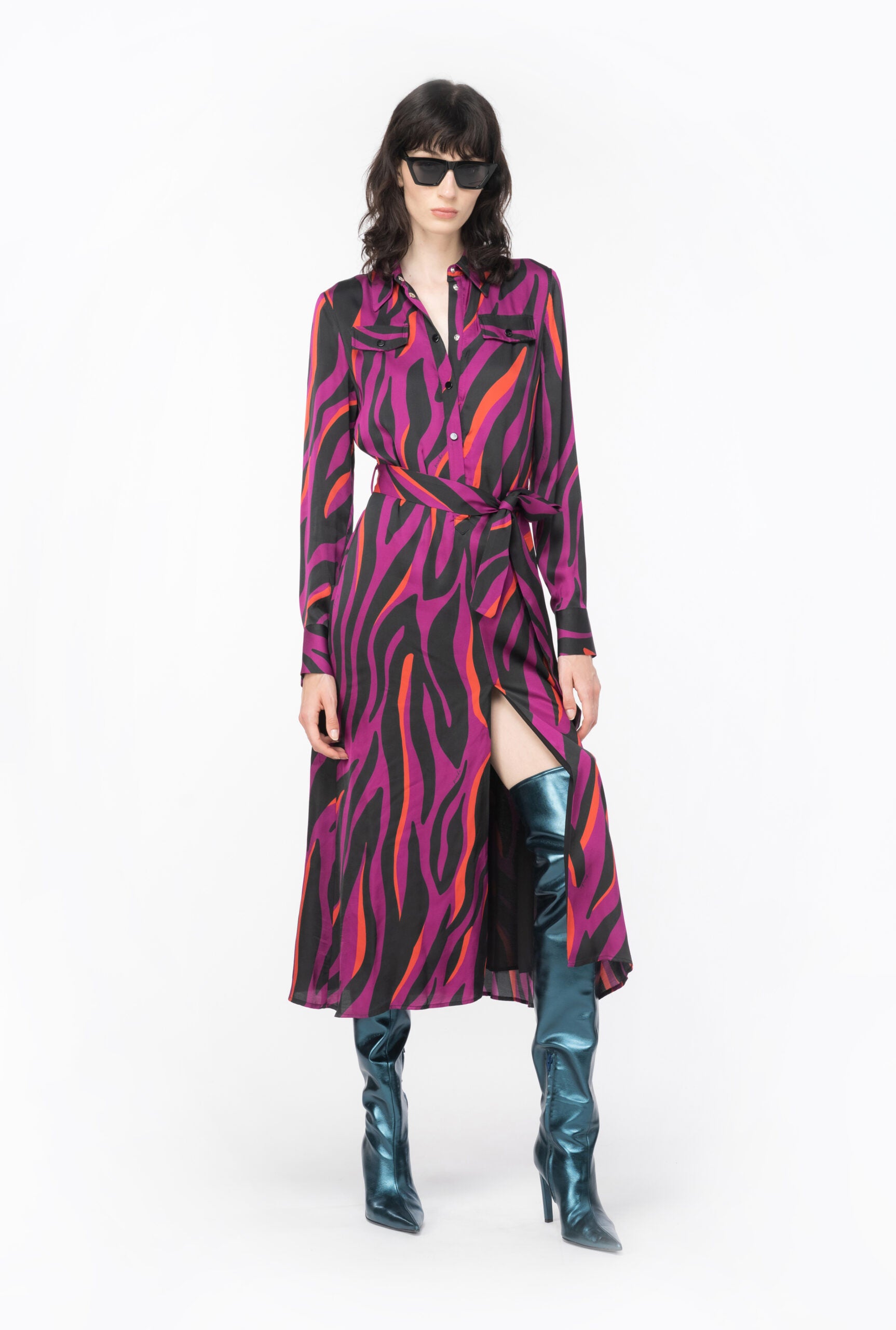 Pinko Zebra Print Dress CLAUDETTE Pinko Zebra Print Dress CLAUDETTE