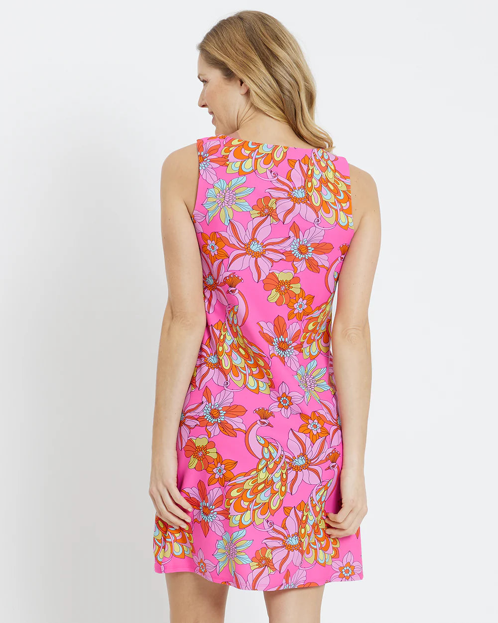 Jude Connally Beth Dress Twirling Peacock Spring Pink CLAUDETTE Jude Connally Beth Dress Twirling Peacock Spring Pink CLAUDETTE