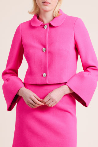 Weill Hot Pink Wool Crepe Jacket