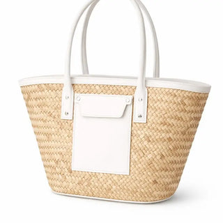 Straw & PU leather Summer Bag