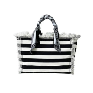 Cotton Bag With Stripes