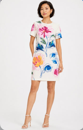 Crew Neck With Flowers