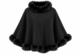 Faux Fur Poncho