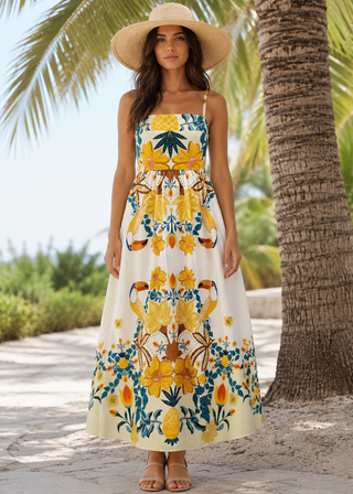 Grace Printed Cotton Maxi Dress