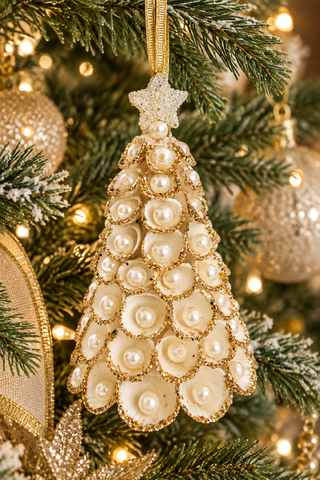 3.5" Clamrose Beaded Shell Tree