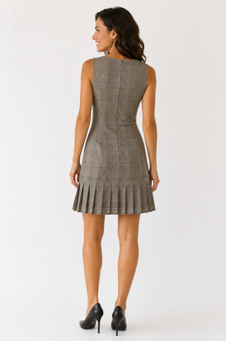 Lurex Plaid with Pleats