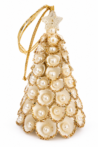 3.5" Clamrose Beaded Shell Tree