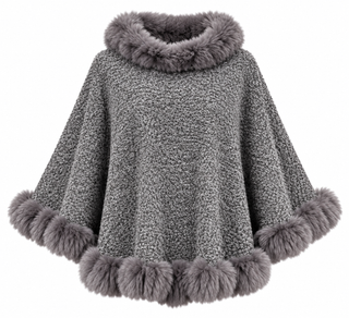 Faux Fur Poncho