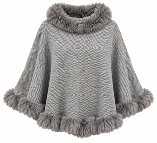Faux Fur Poncho