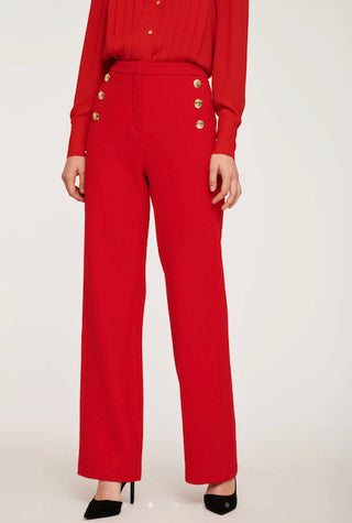 Weill Crepe Pants With Gold Buttons