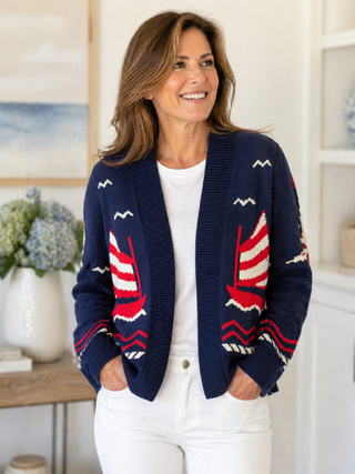 Duffield Lane Sail Boat Cardigan