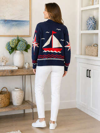 Duffield Lane Sail Boat Cardigan