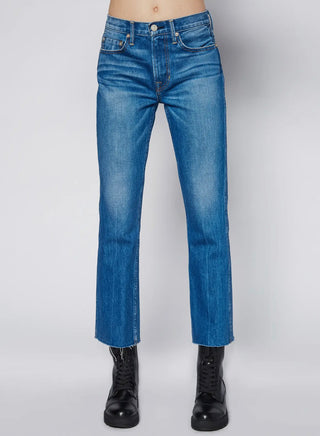 NoEnd Blue Denim With Frayed Hem