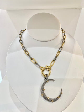 Benazir 16" Chain Moon Necklace