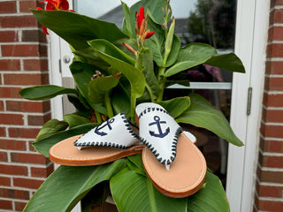 Palm Beach Anchor Monogram White / Navy