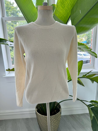 Ribbed Crewneck Cashmere Sweater