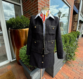 Attentif Black Tweed Jacket