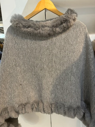 Faux Fur Poncho