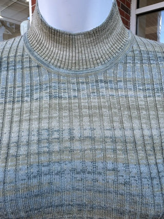 Color-block Composite Mock-Neck Sweater