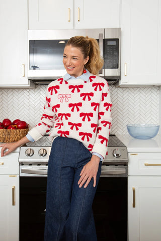 Duffield Lane Bow Sweater (Cream)