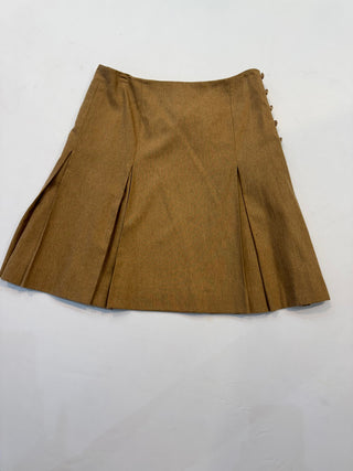 Edward Achour Wool Flannel Skirt