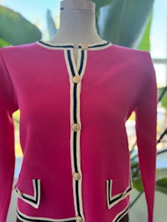 Peace of Cloth Hot Pink Cardigan