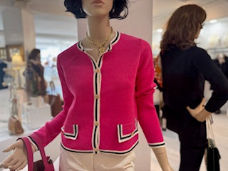 Peace of Cloth Hot Pink Cardigan