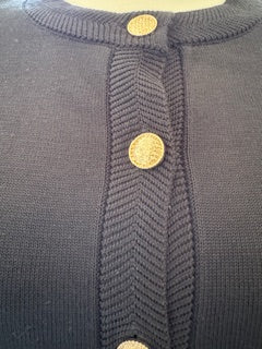 Peace of Cloth Cardigan with Horsebit Black