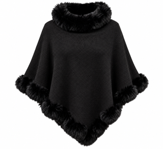 Faux Fur Poncho