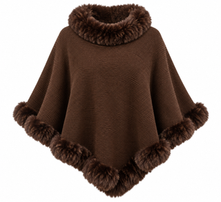 Faux Fur Poncho