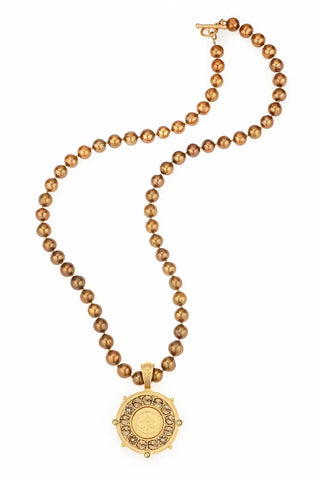 French Kande Genevive Necklace – Gold Pearl