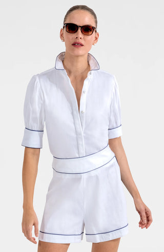 Gretchen Scott Pip Pip Piping Boyfriend Shirt - Solid