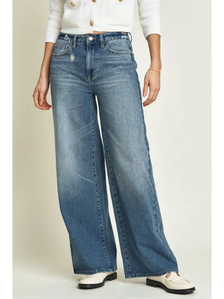 Billowing Hem Denim Pants