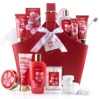 Lovery Japanese Cherry Blossom Bath Set, 25PC Spa VALUED AT $249.00
