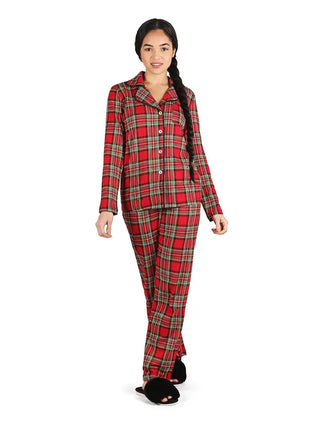 Plaid Cotton PJs (RED)