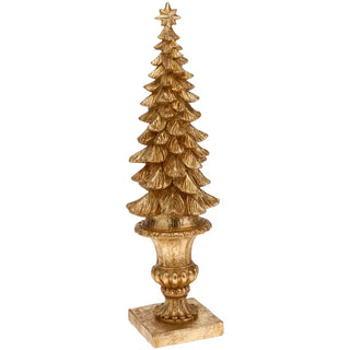 Tall Gold Painted Christmas Tree